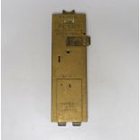 A Yannedis & Co brass lavatory coin-in-slot lock