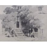 Paul Sandby Munn (1773-1845), Cottage in Fort Place, Margate, dated 1816, inscribed verso, 14.5cm