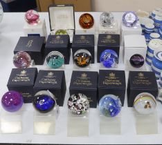 Fifteen boxed Caithness glass paperweights