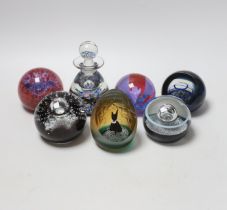 Seven Caithness paperweights, boxed, some limited edition
