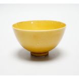 A Chinese yellow glazed tea bowl, 5.5cm