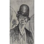 § § Clifford Hall (1904-1973)1960's soft-ground etching, Portrait of a clown, signed in pencil