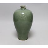 A Chinese celadon crackle glazed vase, 24cm