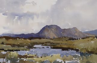 Edward Wesson (1910-1983), watercolour, 'Red Point Moors', signed, 49cm x 31cm