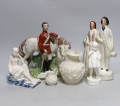 A group of mixed ceramics including Staffordshire Napier