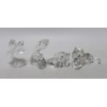 Four Swarovski Crystal animals, boxed