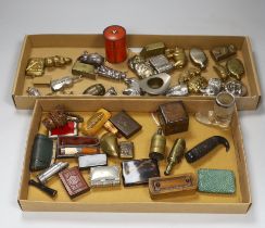A collection of novelty vestas, matchbox holders etc.