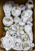 A quantity of Herend porcelain ornaments and tableware, approx. 40 items