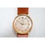 A gentleman's mid 1960's 9ct gold Omega Seamaster automatic wrist watch, movement c.552 on later