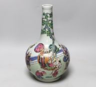 A Chinese famille rose bottle neck vase, 34cm