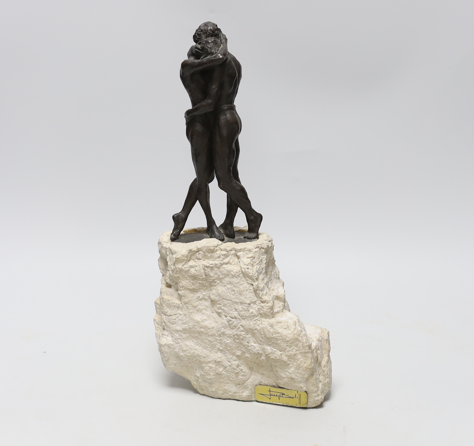 Josep Bofill (born 1942). A contemporary bronze sculpture, 'Love', a signed limited edition, 32cm