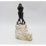 Josep Bofill (born 1942). A contemporary bronze sculpture, 'Love', a signed limited edition, 32cm