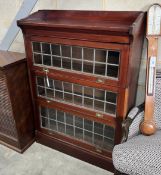 An early 20th century Globe Wernicke style mahogany three section bookcase, width 92cm, depth