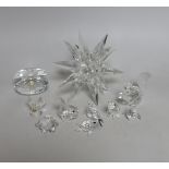 Swarovski Crystal - various boxed models, tallest star 11cm high (11)