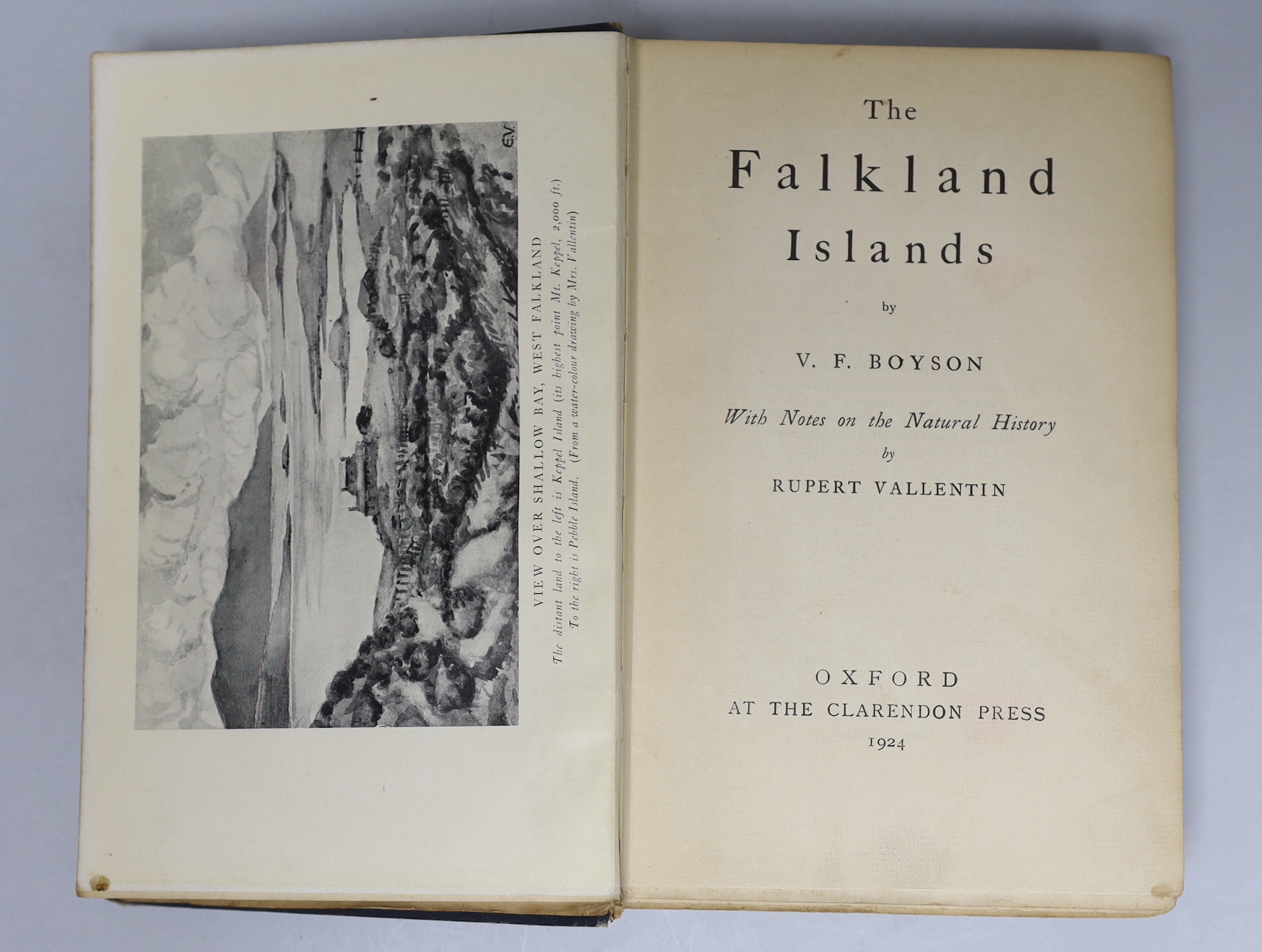 ° ° Boyson V.F and Vallentin Rupert - The Falkland Islands, 8vo, original blue cloth, with 34