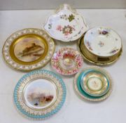 A collection of 19th/20th century English porcelain tableware including a Royal Doulton ‘Pembroke
