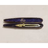 A 19th century brass and steel proportional compasses, Elliott Bros., 30 The Strand, engraved WCC,