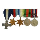 An unnamed WWII DSC group, including; War Medal with mentioned in despatches oak leaf, Defence