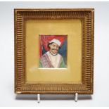 A 19th century Indian miniature portrait of a noble gentleman, on ivory CITES Submission reference
