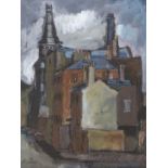 Geoffrey Lintott (20th century) mixed media, 'Industrial buildings, Manchester', signed and dated ‘