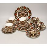A quantity of Royal Crown Derby cups and saucers, pattern 1128