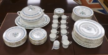 A Coalport Geneva dinner and coffee service including oval platters, bowls and tureen (a.f)