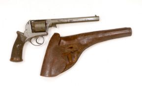 A five shot 38 bore model 1851 self-cocking percussion Dragoon revolver, engraved Deane Adams &