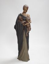 Stacy Baynes, limited edition bronzed resin Masai figure, "Soul journeys, Nuru Holder of Dreams"