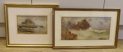 John Clarkson Isaac Uren (1845-1932) two watercolours, 'Gull Rock' and one other, signed, one with