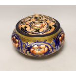 A large Macintyre Florian ware 'poppy' pot pourri bowl and cover, c.1904-1913, no Moorcroft