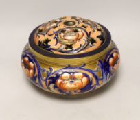 A large Macintyre Florian ware 'poppy' pot pourri bowl and cover, c.1904-1913, no Moorcroft