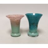 Two Vasart glass vases, tallest 10.5cm