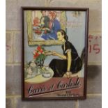 A framed and glazed paper advertising poster 'Carr's of Carlisle, the biscuit makers, Famous for