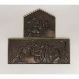 Two classical revival copper electrotype reliefs, largest 28.5cm wide