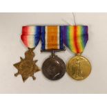 A WWI trio to St. Surgeon Commander P.F. Alderson R.N., comprising 1914 Star, British War Medal
