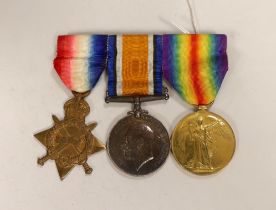 A WWI trio to St. Surgeon Commander P.F. Alderson R.N., comprising 1914 Star, British War Medal