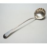 A George III silver Old English pattern soup ladle, with fluted bowl, Smith & Fearn, London, 1789,