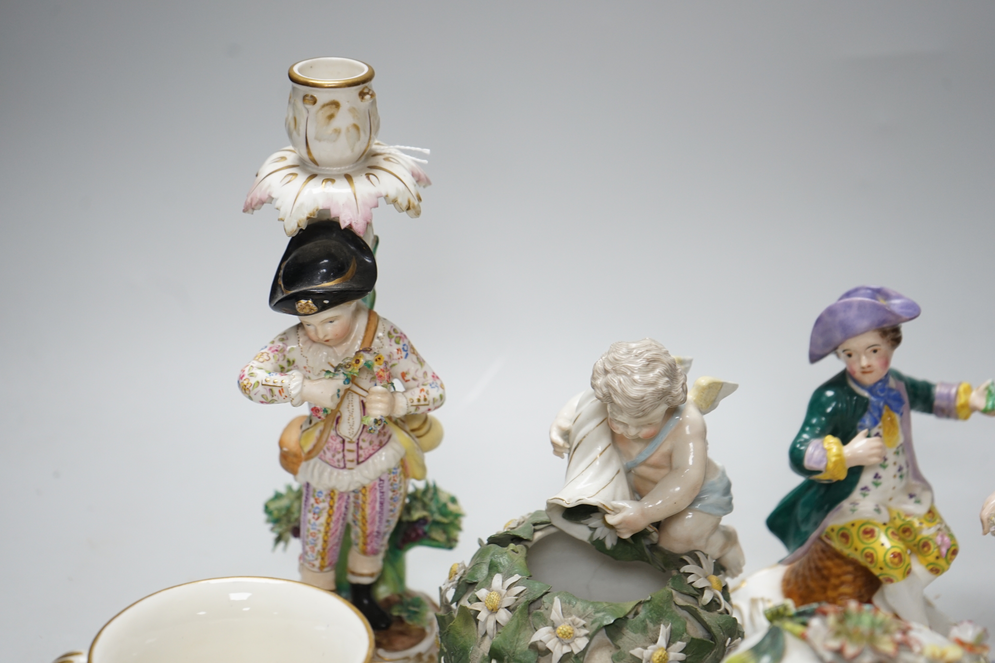 Six pieces of ornamental porcelain including Minton, Crown Derby etc, - Image 8 of 10