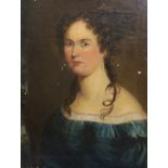 Early / mid 19th century English School, oil on canvas, Head and shoulders portrait of a lady