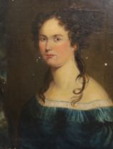 Early / mid 19th century English School, oil on canvas, Head and shoulders portrait of a lady