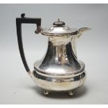 A George V silver hot water pot, Mappin & Webb, Birmingham, 1918, gross weight 15oz.