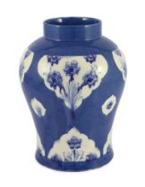 A Moorcroft late Florian forget-me-nots powder blue temple jar