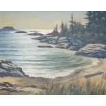 Norman Merritt (Canadian 1916-1994), oil on canvas, 'Sunlit sea, Pratt's Island, Maine', signed