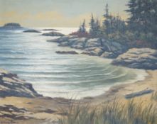 Norman Merritt (Canadian 1916-1994), oil on canvas, 'Sunlit sea, Pratt's Island, Maine', signed