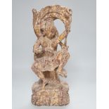 An Indian carved marble dancer, 40cm