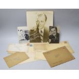 A Bing Crosby autographed letter with original envelope and other Hollywood related items