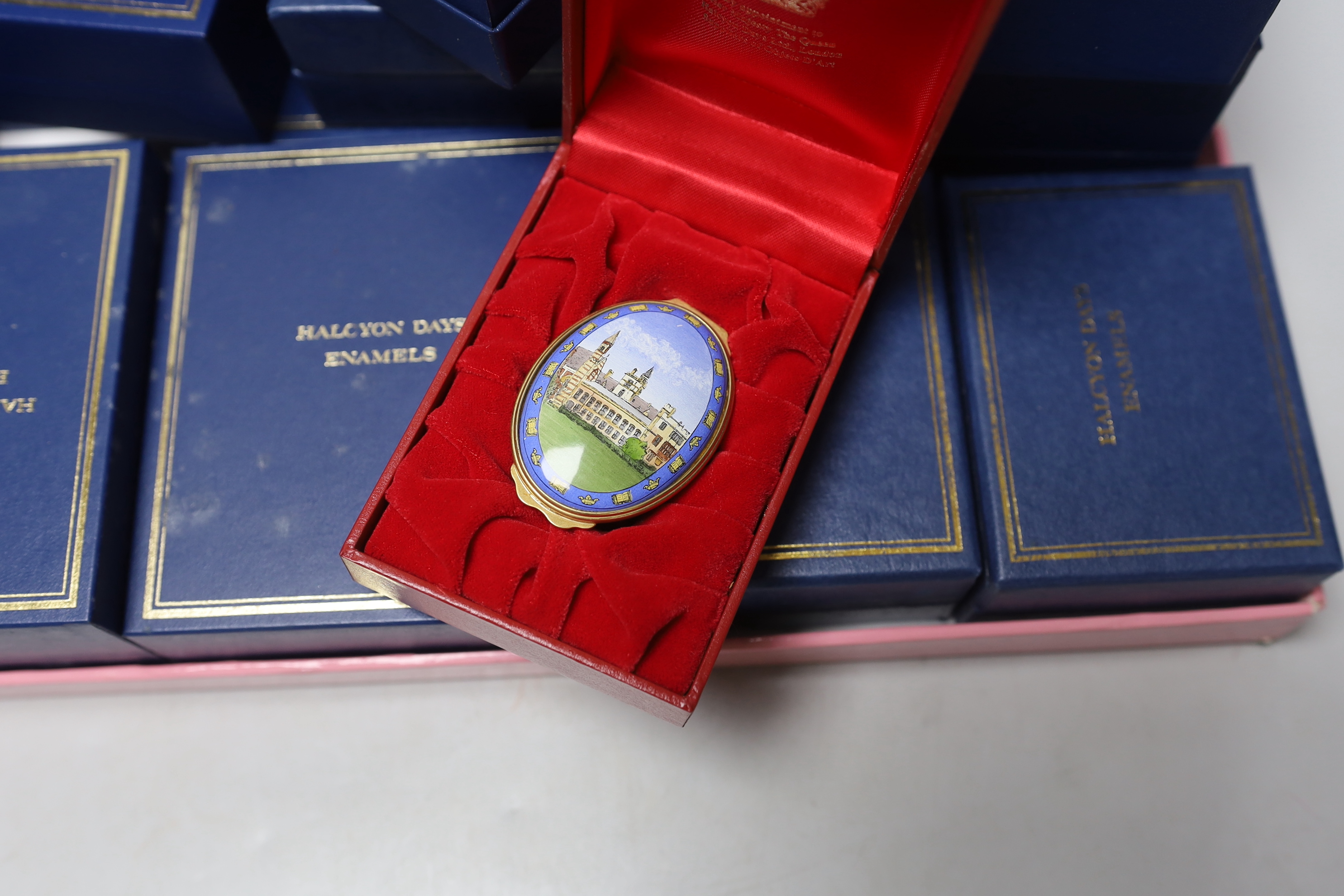 Nineteen boxed Halcyon Days enamel boxes - Image 2 of 5