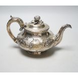 CITES-A George IV squat silver teapot, by The Barnards, London, 1829, gross weight 17.7oz.