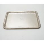 An Edwardian silver dressing table tray, William Adams Ltd, Birmingham, 1906, 26.7cm, 9.1oz.