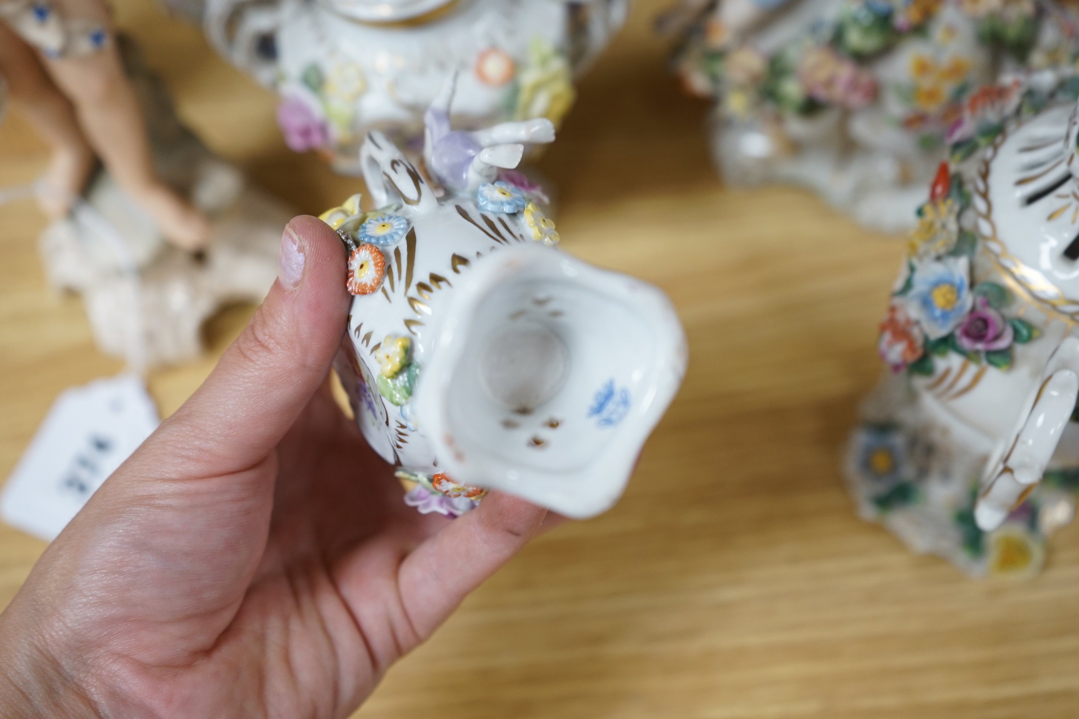 A quantity of German floral encrusted porcelain - Image 3 of 3